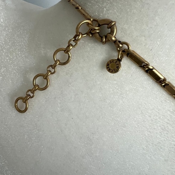 J.Crew Multicolor Crystal Pendant Brushed Gold Long Elegant Necklace - Picture 11 of 13